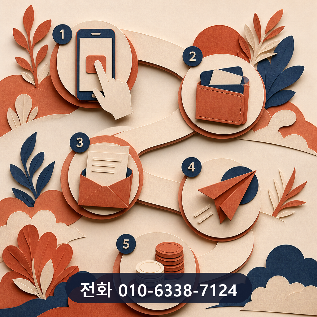 카드 현금화 대행사 진행 절차 이미지